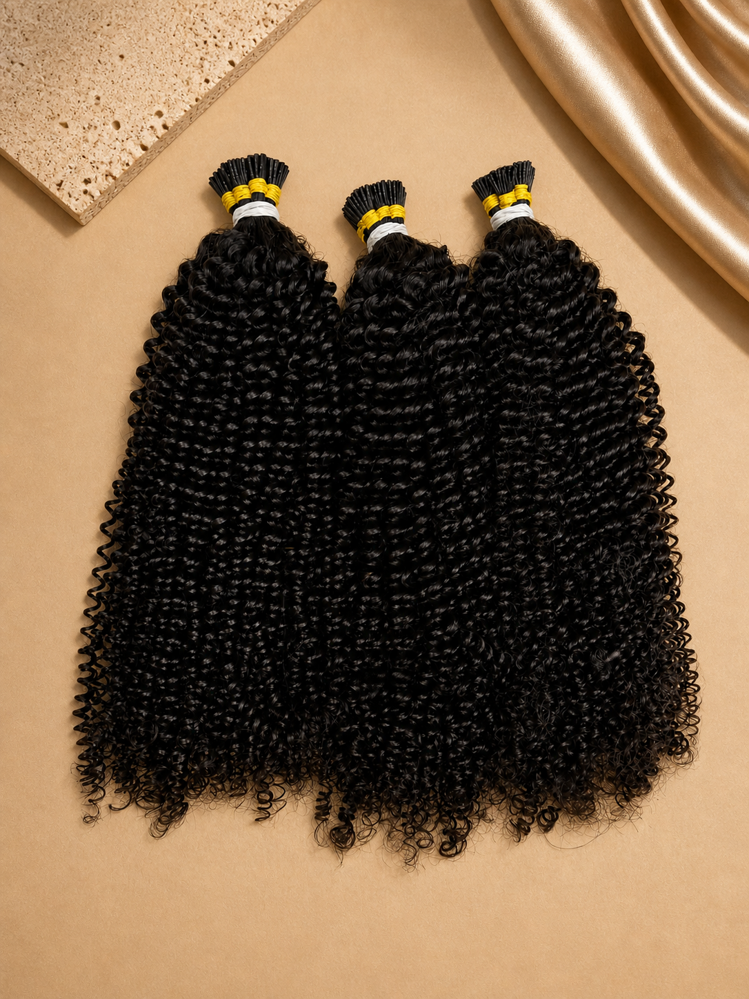 Curly I-Tip Extensions